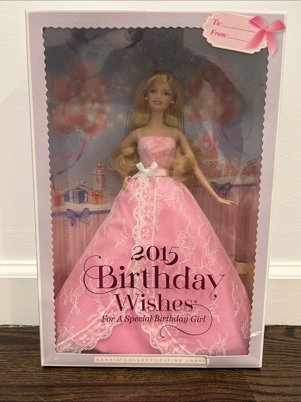 Barbie Pink Lace Ball Gown Birthday Wishes 2015 Collector Doll - Picture 1 of 1